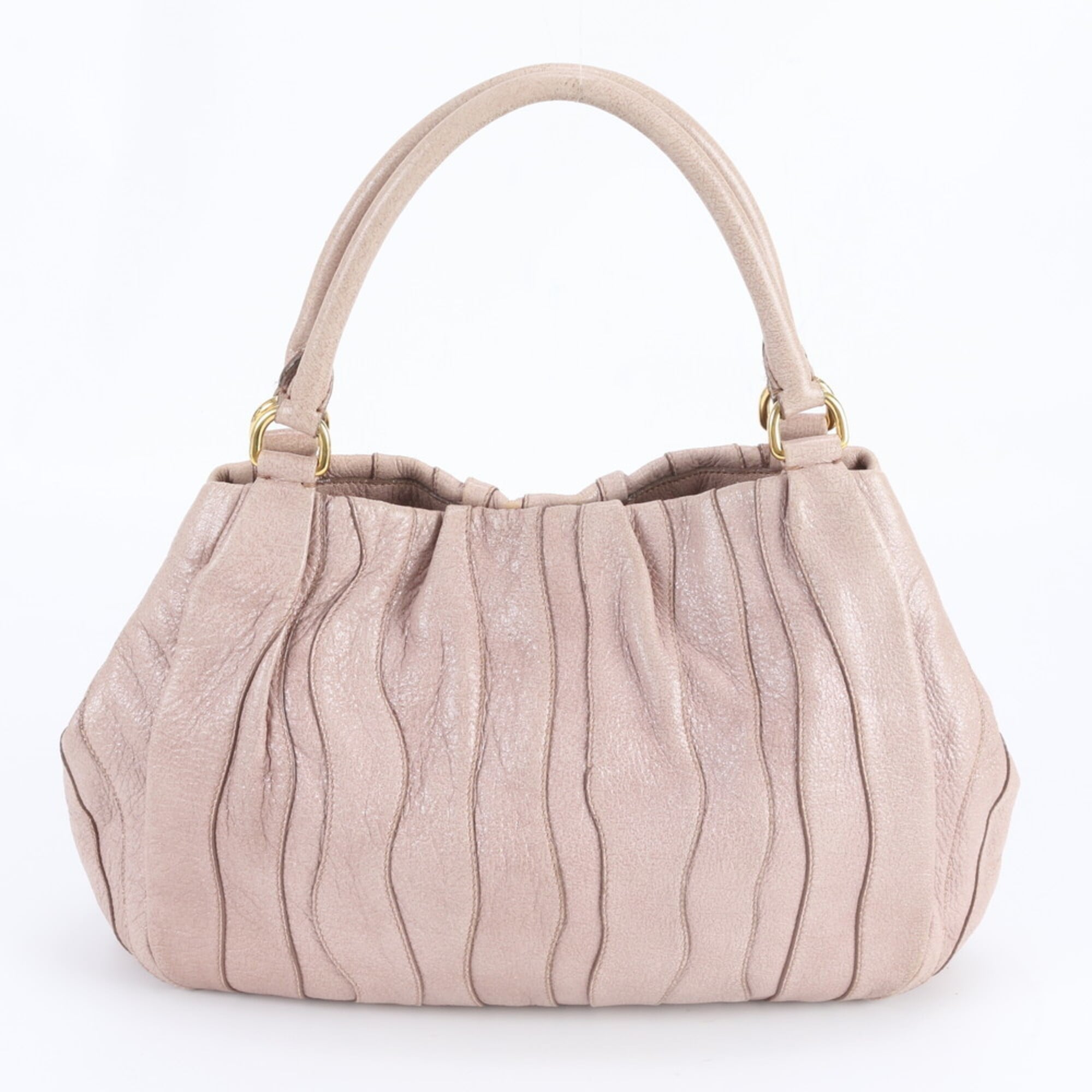 Prada Pink Leather Handbag Tote Bag (Pre-Owned)