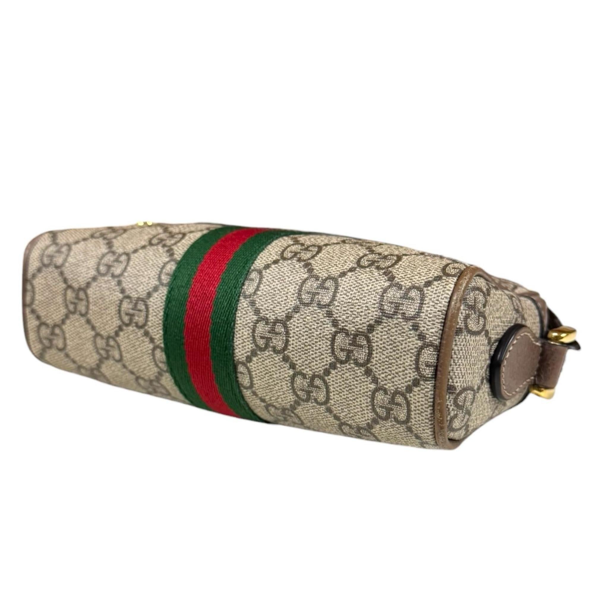 Gucci Ophidia Beige Gg Supreme Shoulder Bag (Pre-Owned)