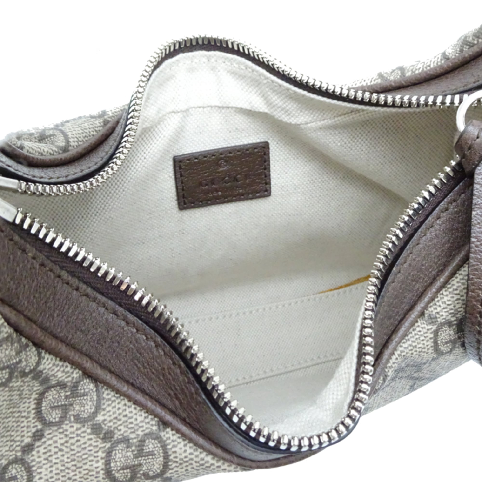 Gucci Beige Brown Orange Gg Supreme Leather Shoulder Bag (Pre-Owned)