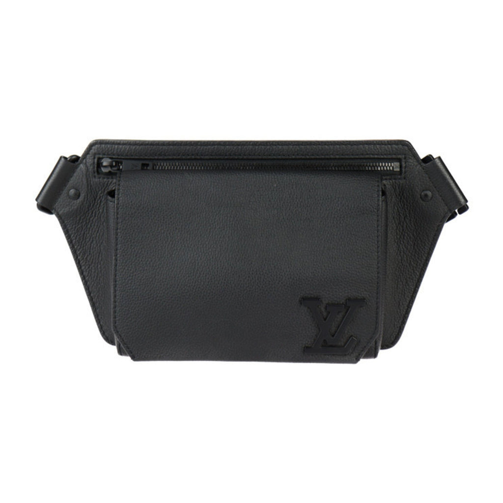 Louis Vuitton Black Noir Leather Pouch Sling Bag (Pre-Owned)