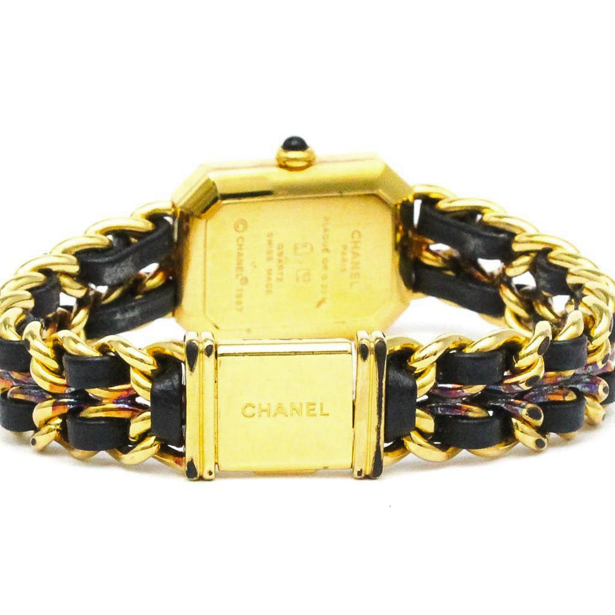 Chanel Premiere Rock Quartz Watch Plated Metal And Leather Watch (Pre-Owned)