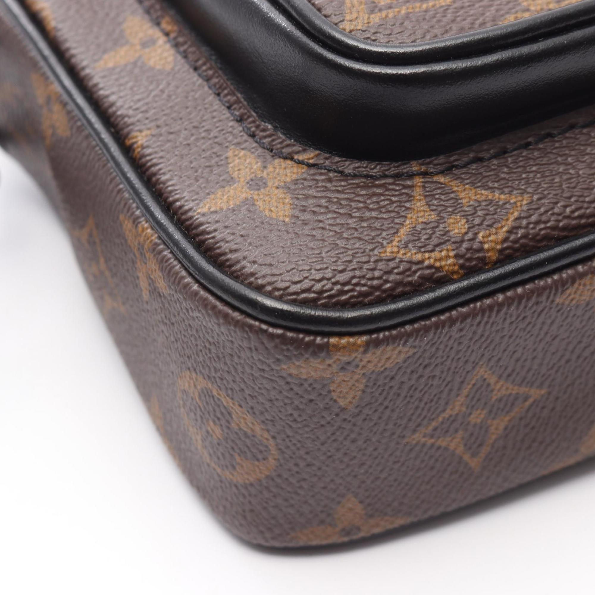 Louis Vuitton Black Brown Monogram Macassar Coated Canvas Shoulder Bag (Pre-Owned)