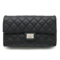 Chanel Black Grained Calfskin Clutch Bag Fanny Pack (Pre-Owned)