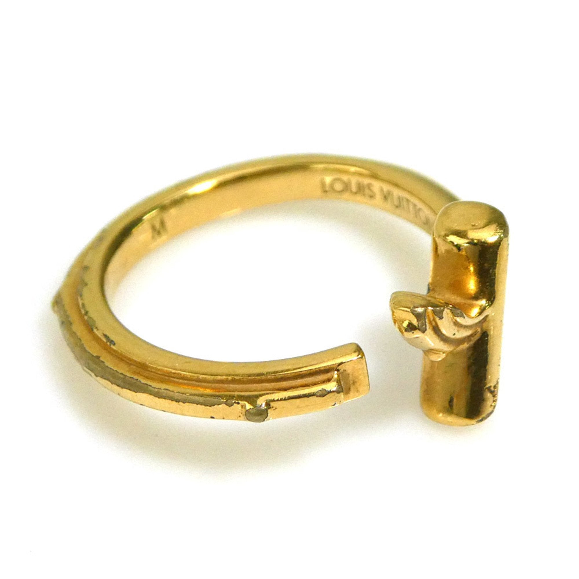 Louis Vuitton Gold Metal Band Ring (Pre-Owned)