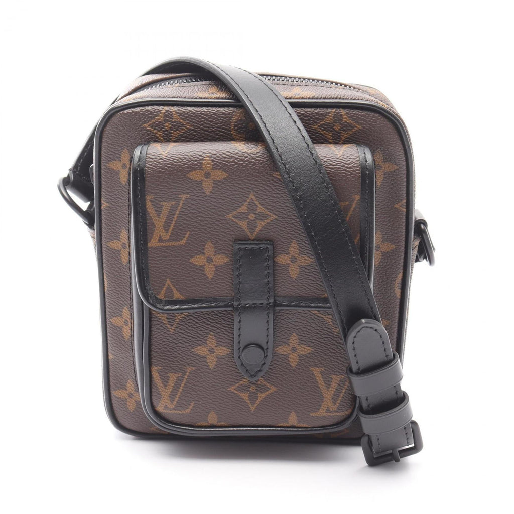 Louis Vuitton Black Brown Monogram Macassar Coated Canvas Shoulder Bag (Pre-Owned)