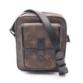 Louis Vuitton Black Brown Monogram Macassar Coated Canvas Shoulder Bag (Pre-Owned)