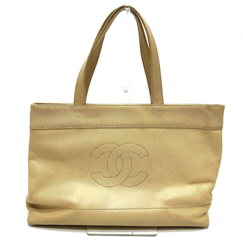 Chanel Beige Leather Tote Bag (Pre-Owned)