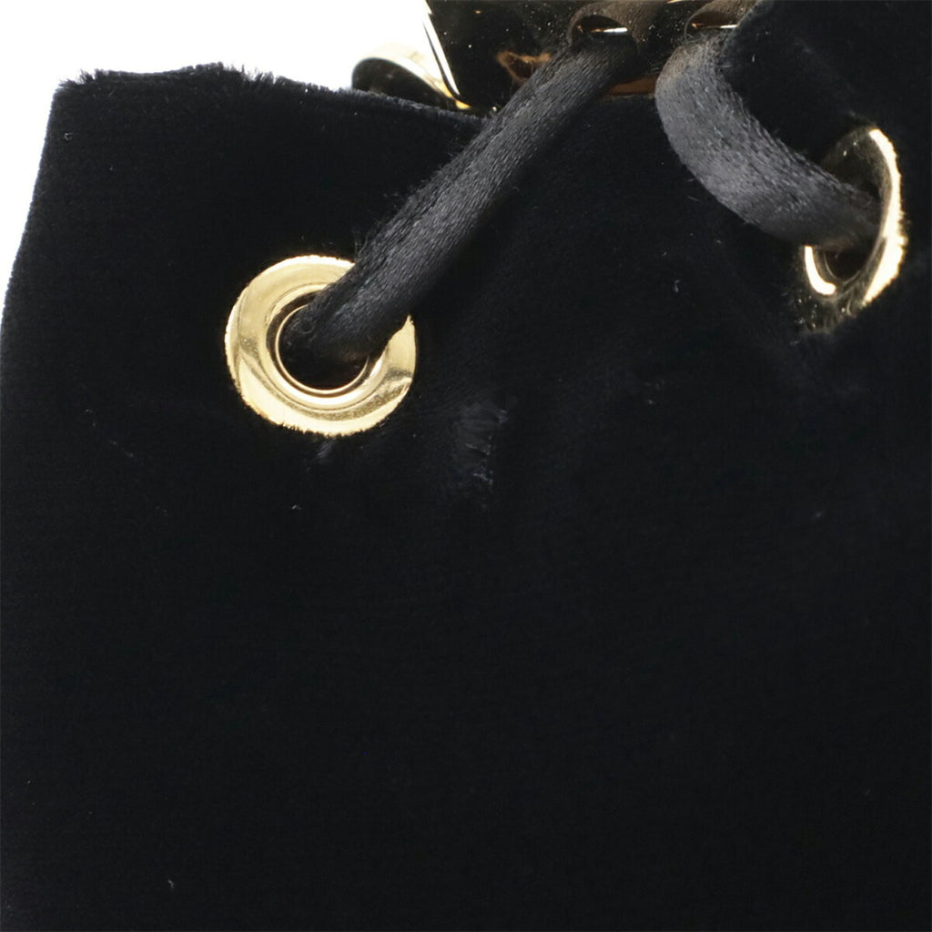 Prada Black Nero Velvet Pouch Shoulder Bag (Pre-Owned)