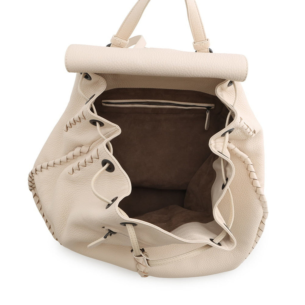 Bottega Veneta Black Ivory Leather Handbag (Pre-Owned)