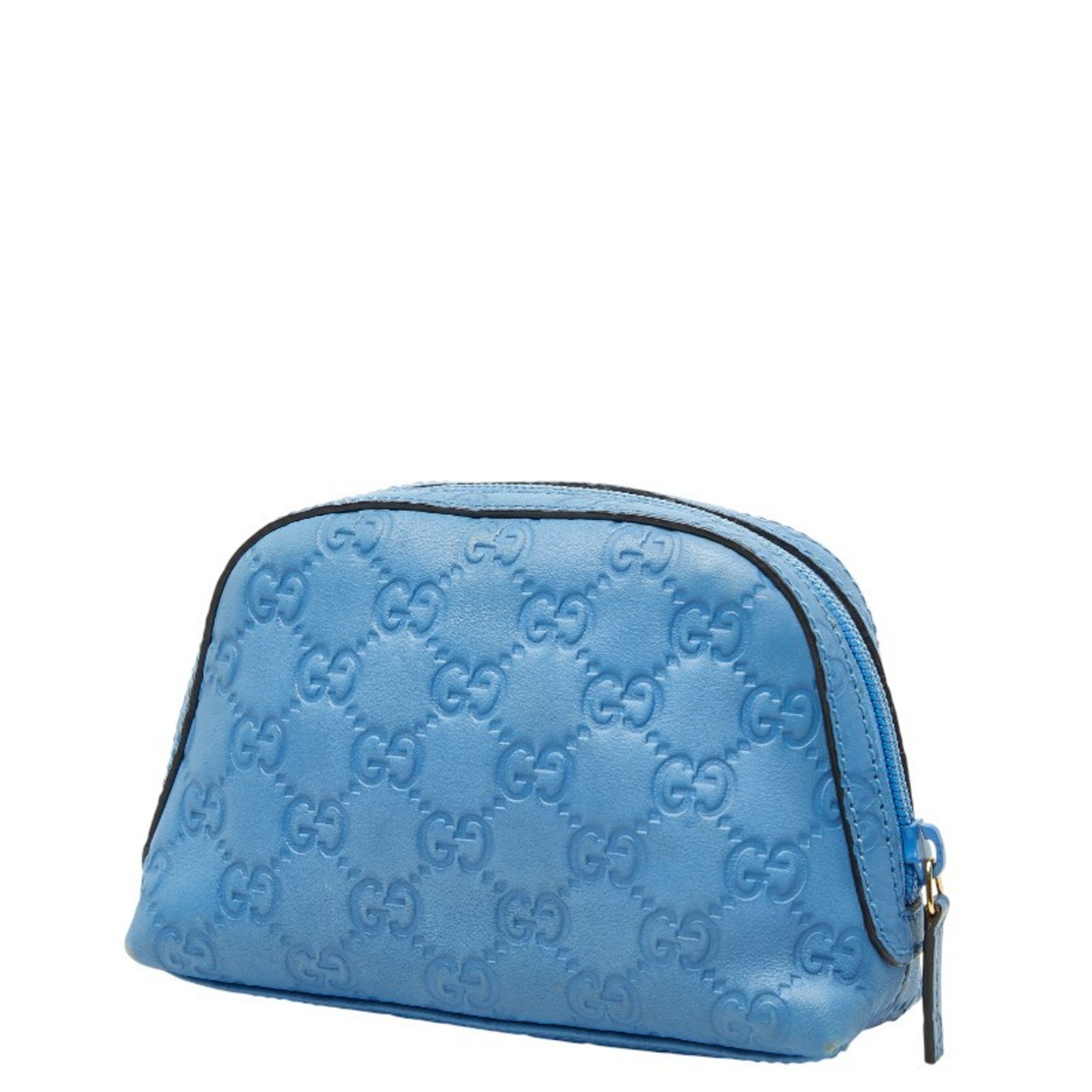 Gucci Blue Leather Pouch (Pre-Owned)
