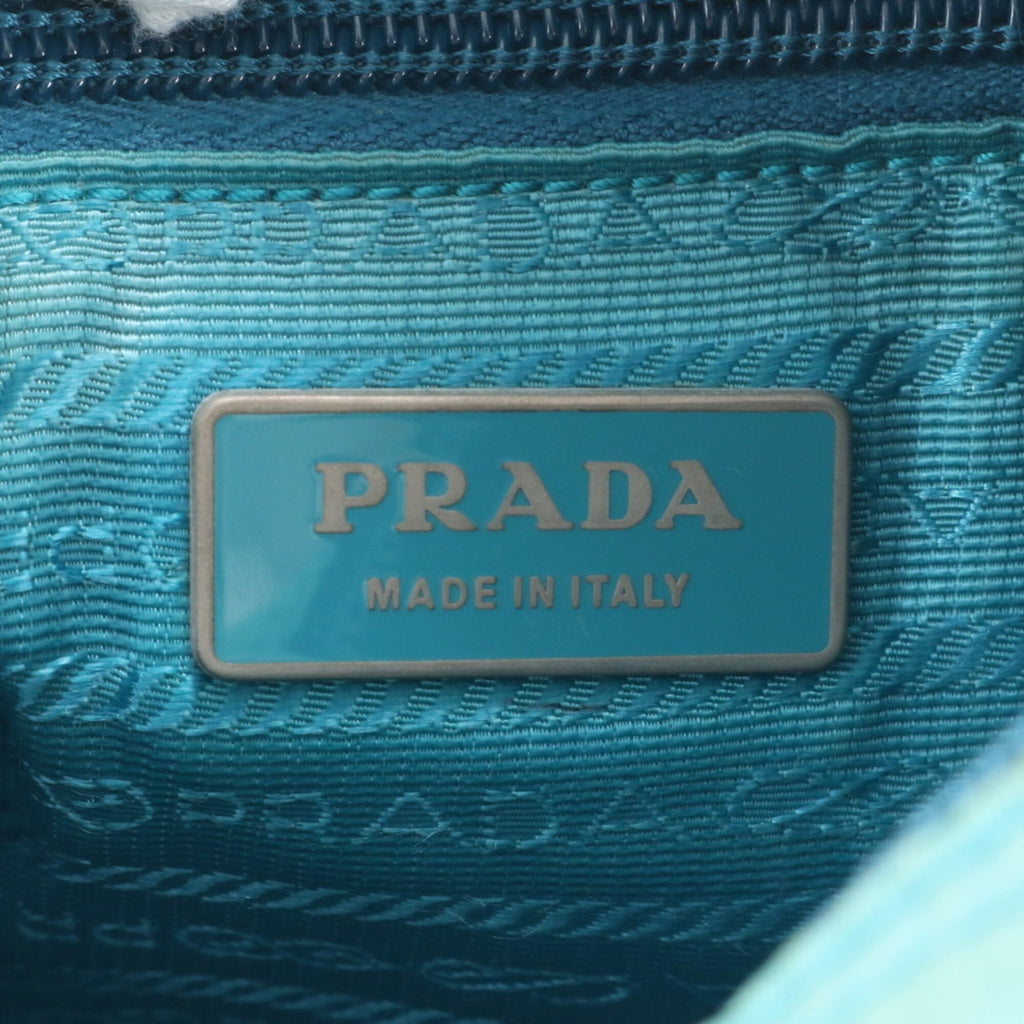 Prada Green Nylon Leather Shoulder Bag (Pre-Owned)