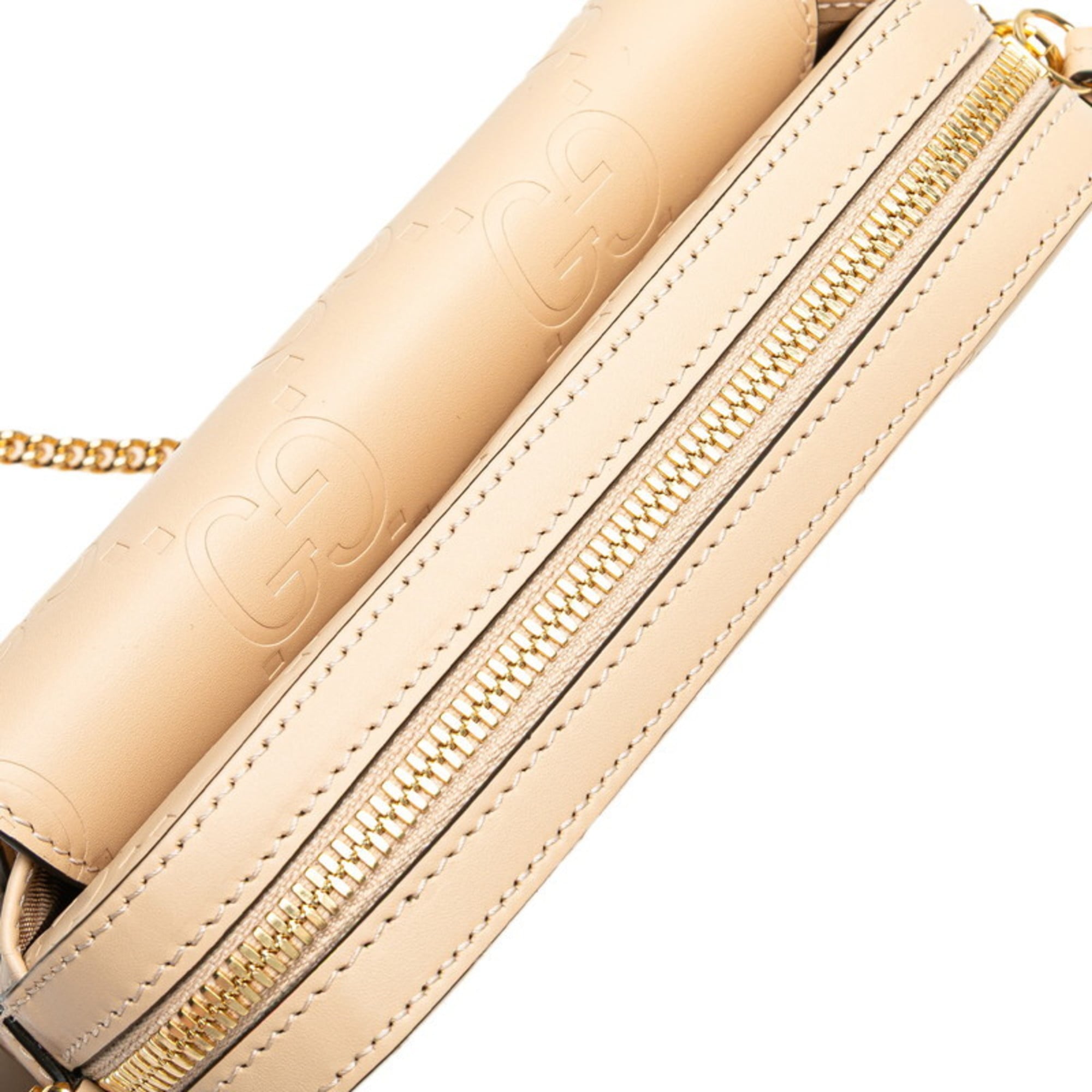 Gucci Beige Leather Shoulder Bag (Pre-Owned)