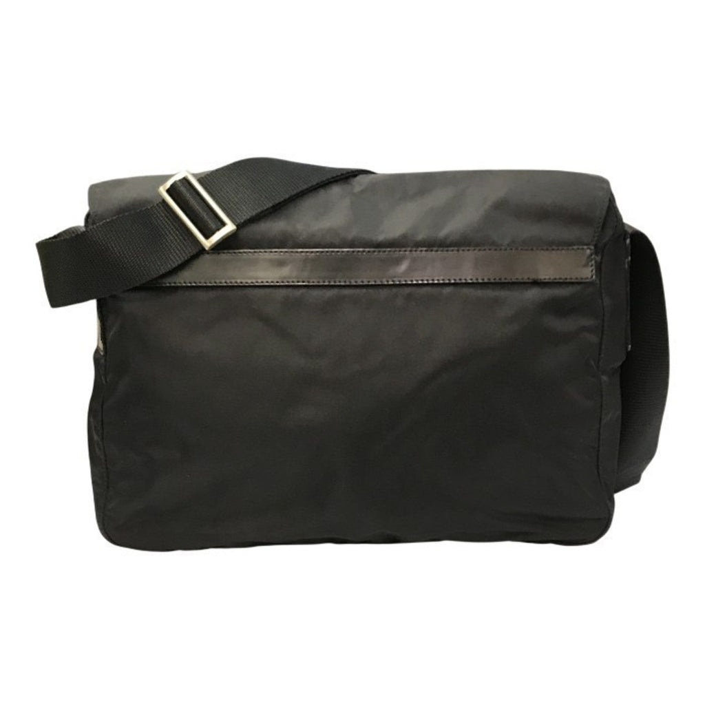 Prada Black Nylon Leather Shoulder Bag (Pre-Owned)