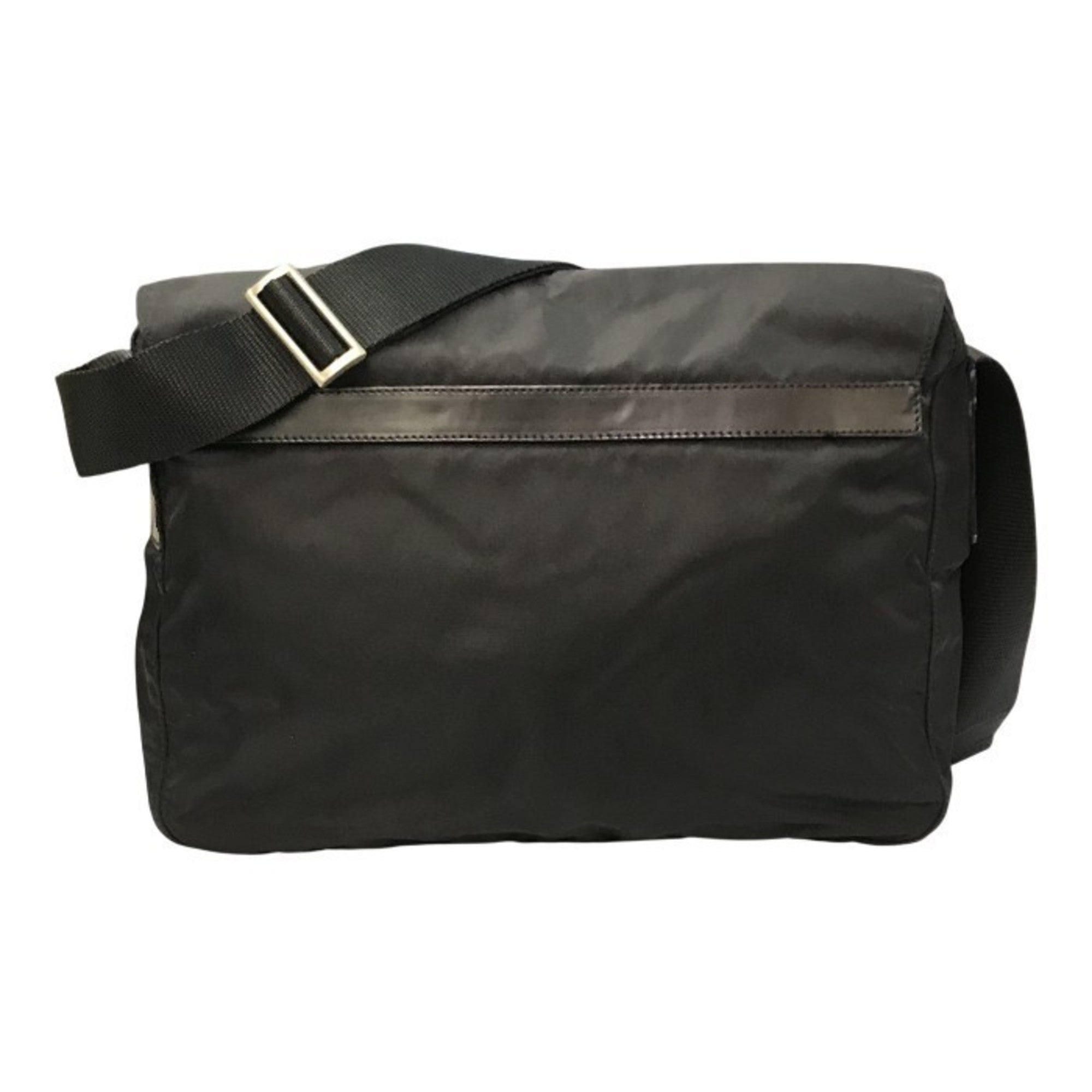 Prada Black Nylon Leather Shoulder Bag (Pre-Owned)