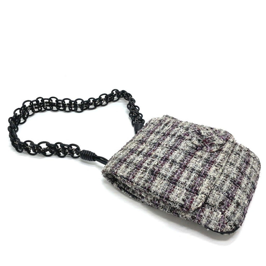 Chanel Gray Tweed Shoulder Bag (Pre-Owned)