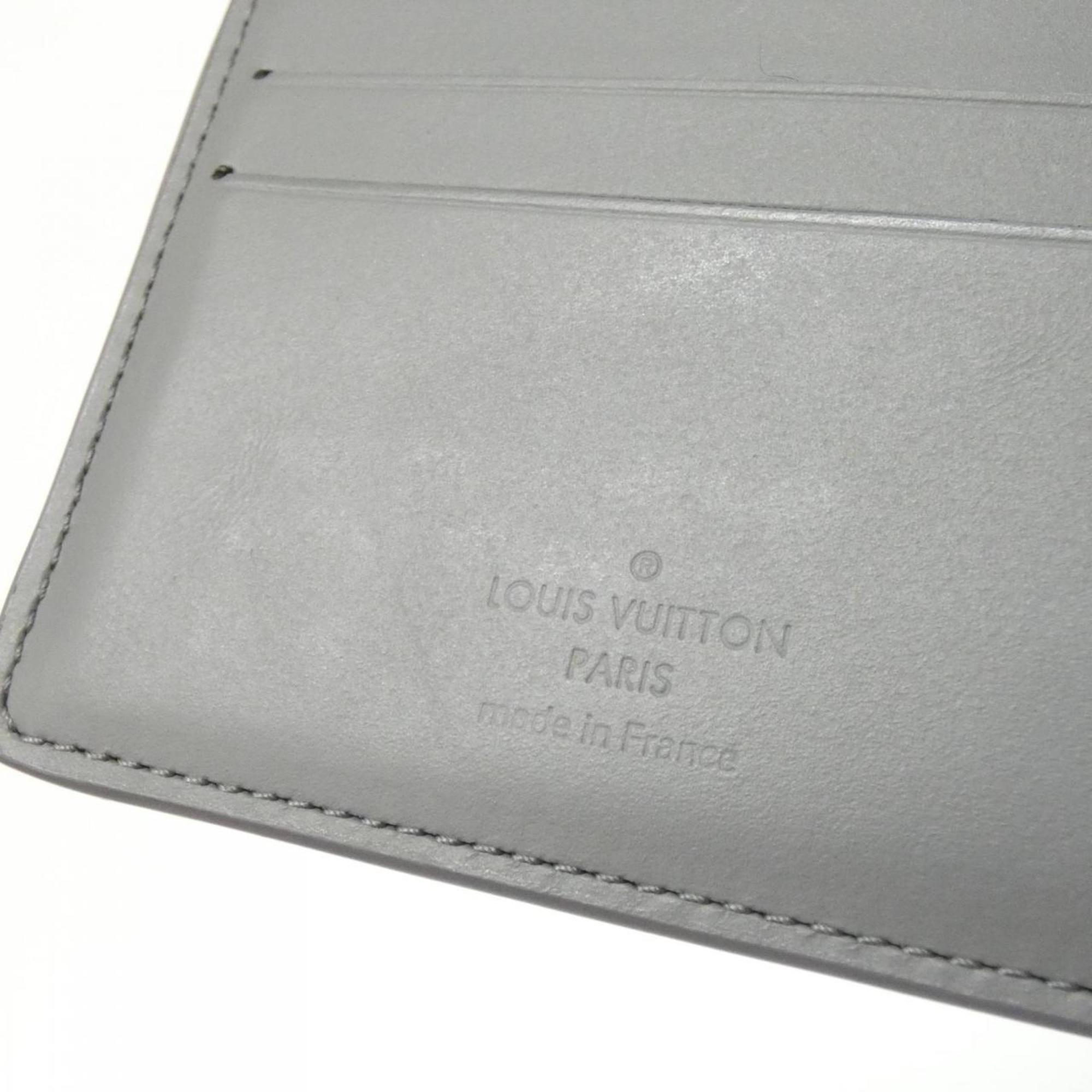 Louis Vuitton Gray Leather Bill Wallet (Bi-Fold) (Pre-Owned)