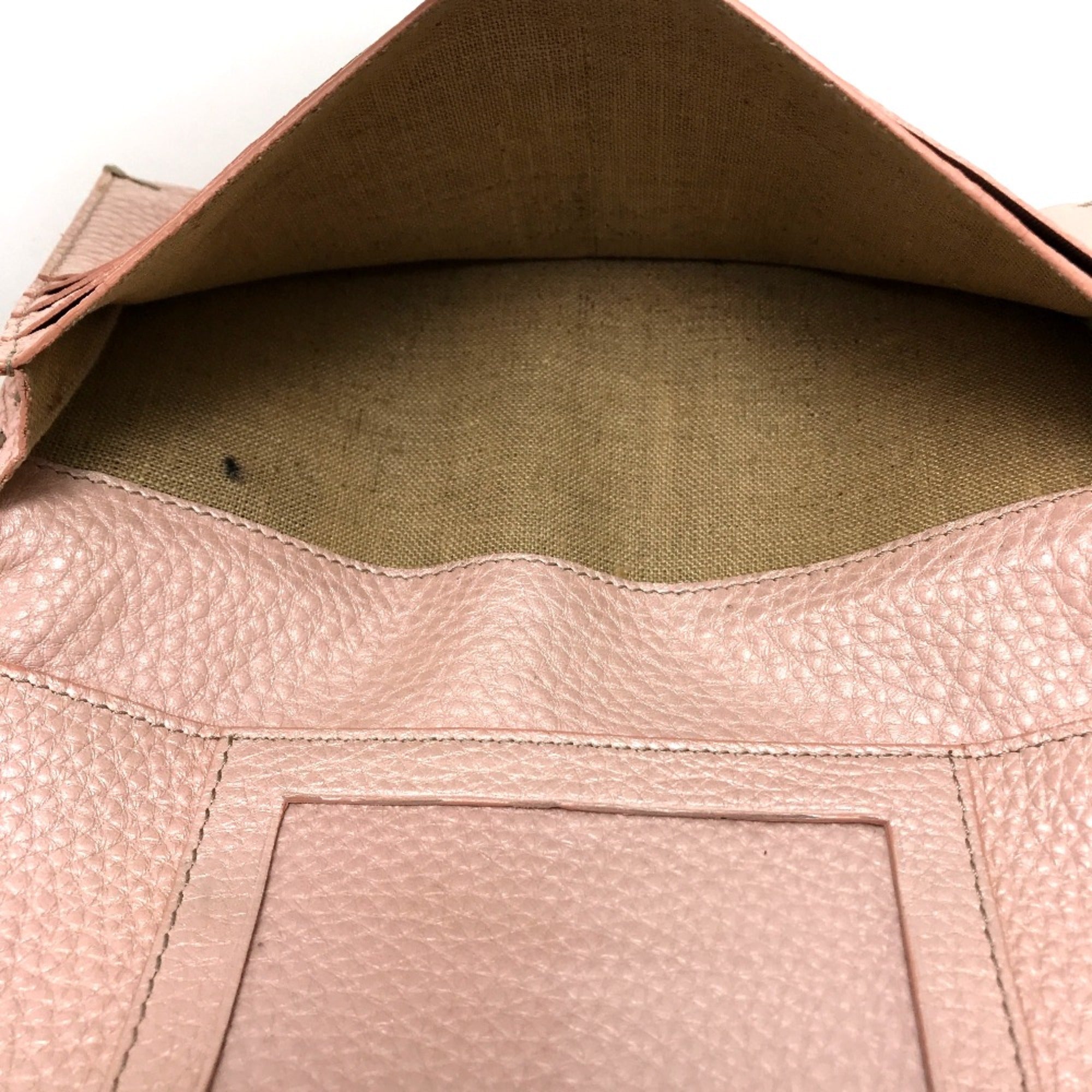 Fendi Pink Leather Long Wallet (Bi-Fold) (Pre-Owned)