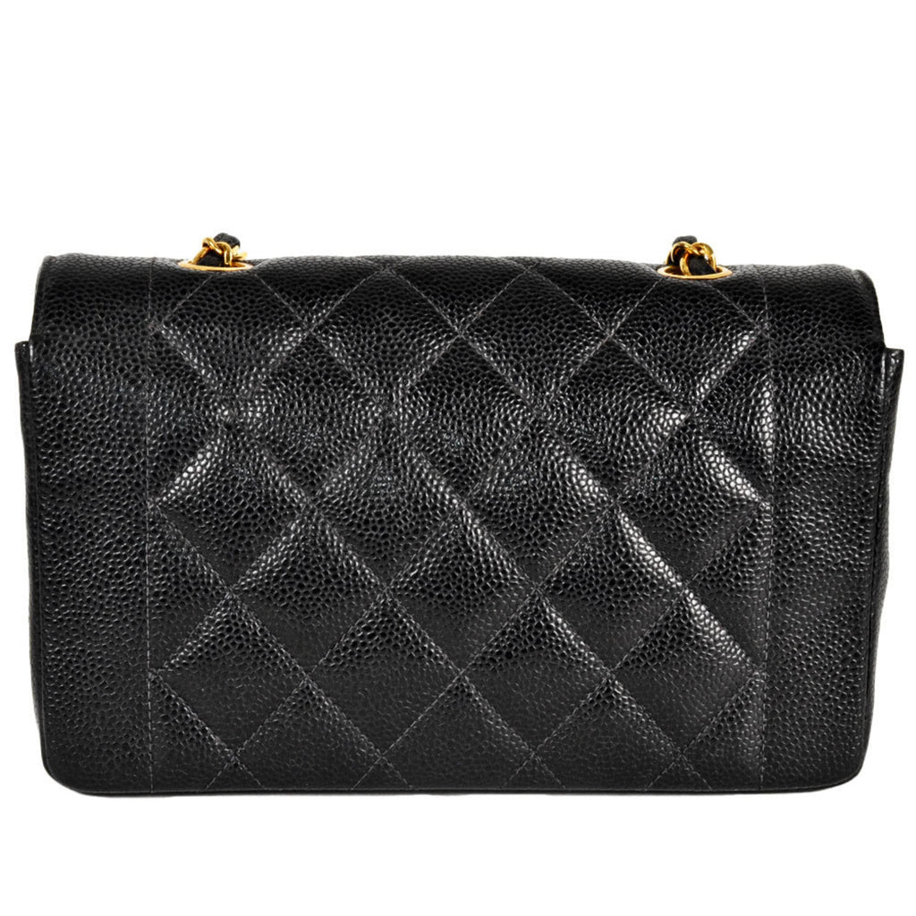 Chanel Black Grained Calfskin Shoulder Bag (Pre-Owned)