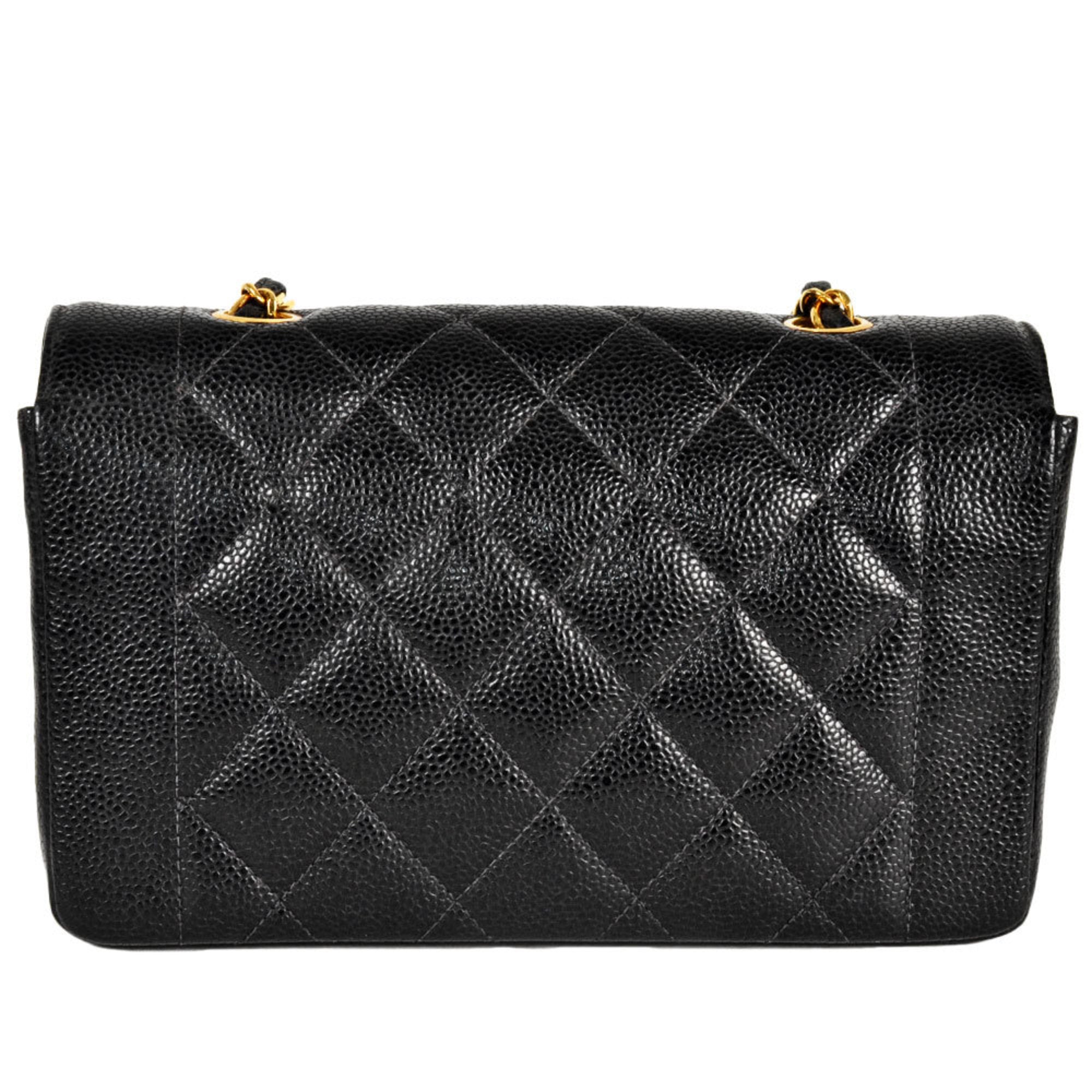 Chanel Black Grained Calfskin Shoulder Bag (Pre-Owned)
