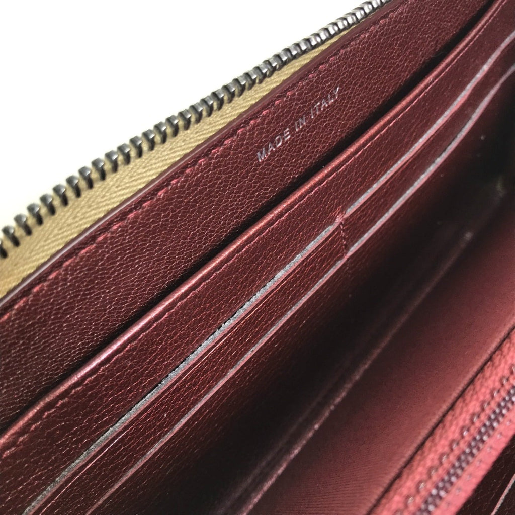Chanel Gold Leather Long Wallet (Bi-Fold) (Pre-Owned)