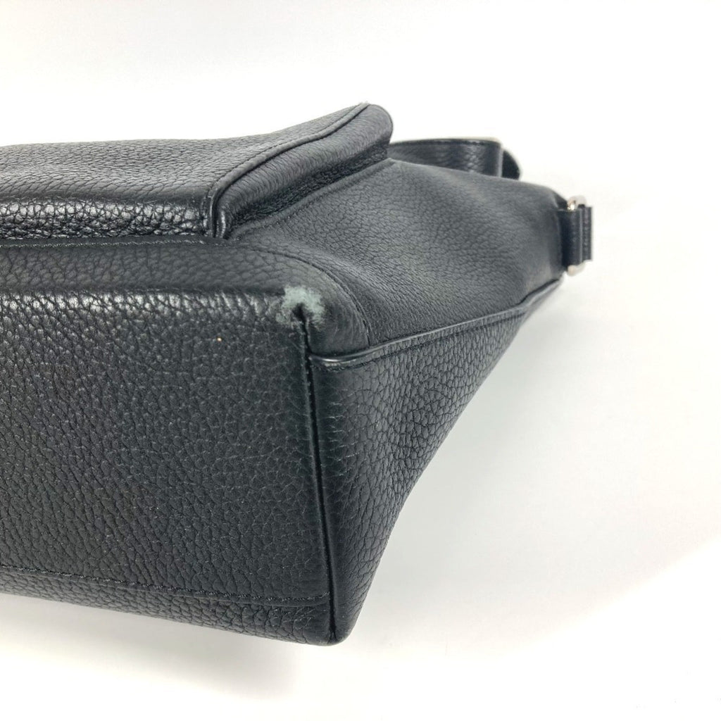 Louis Vuitton Black Noir Leather Messenger Bag Shoulder Bag (Pre-Owned)