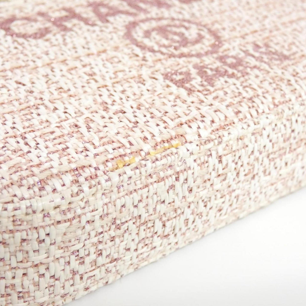 Chanel Pink Canvas Nylon Chain/Shoulder Wallet (Pre-Owned)