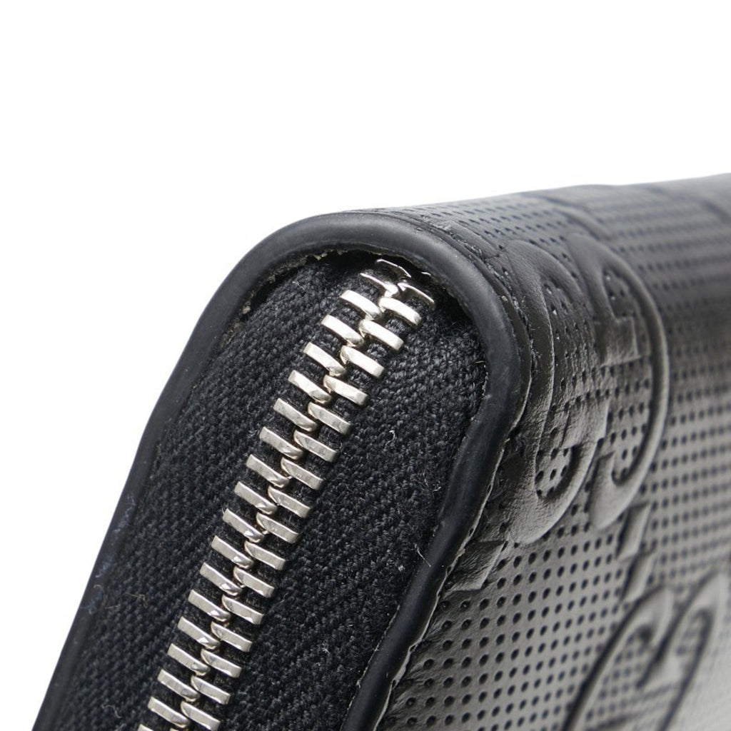 Gucci Black Leather Long Wallet (Bi-Fold) (Pre-Owned)