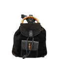Gucci Black Leather Suede Backpack (Pre-Owned)