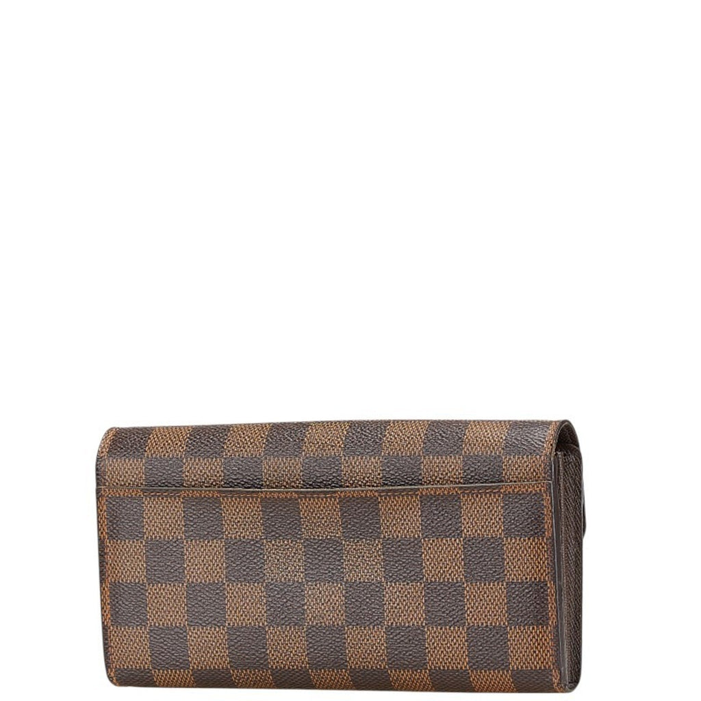 Louis Vuitton Brown Pvc Leather Long Wallet (Tri-Fold) (Pre-Owned)