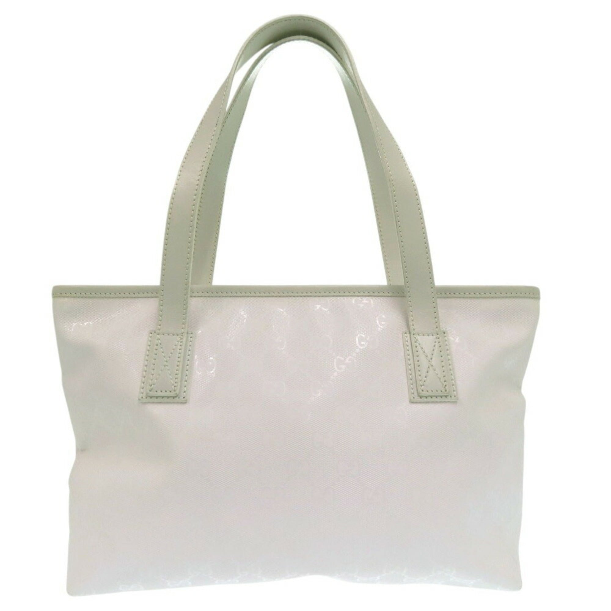 Gucci White Pvc Leather Tote Bag (Pre-Owned)