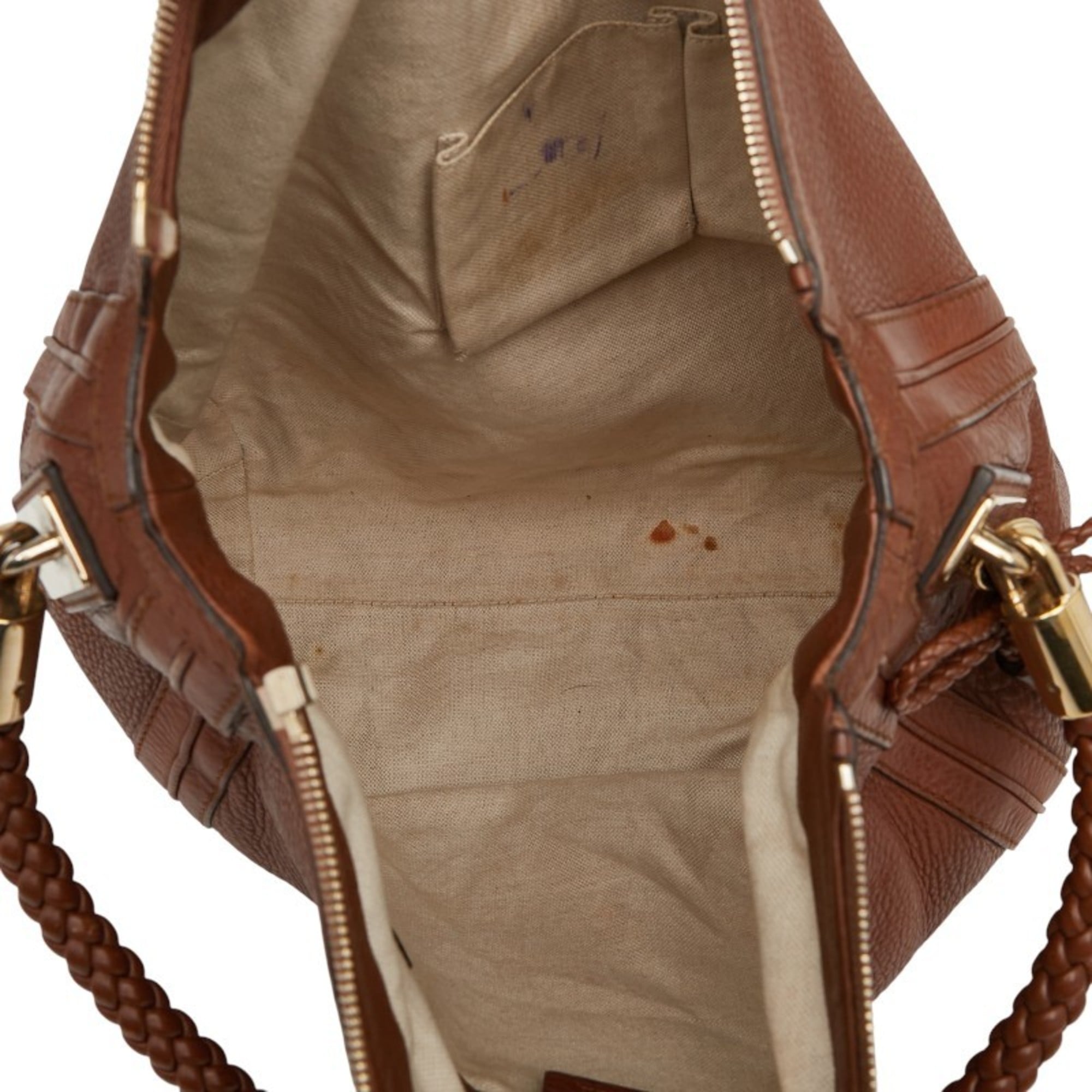 Gucci Brown Leather Shoulder Bag (Pre-Owned)