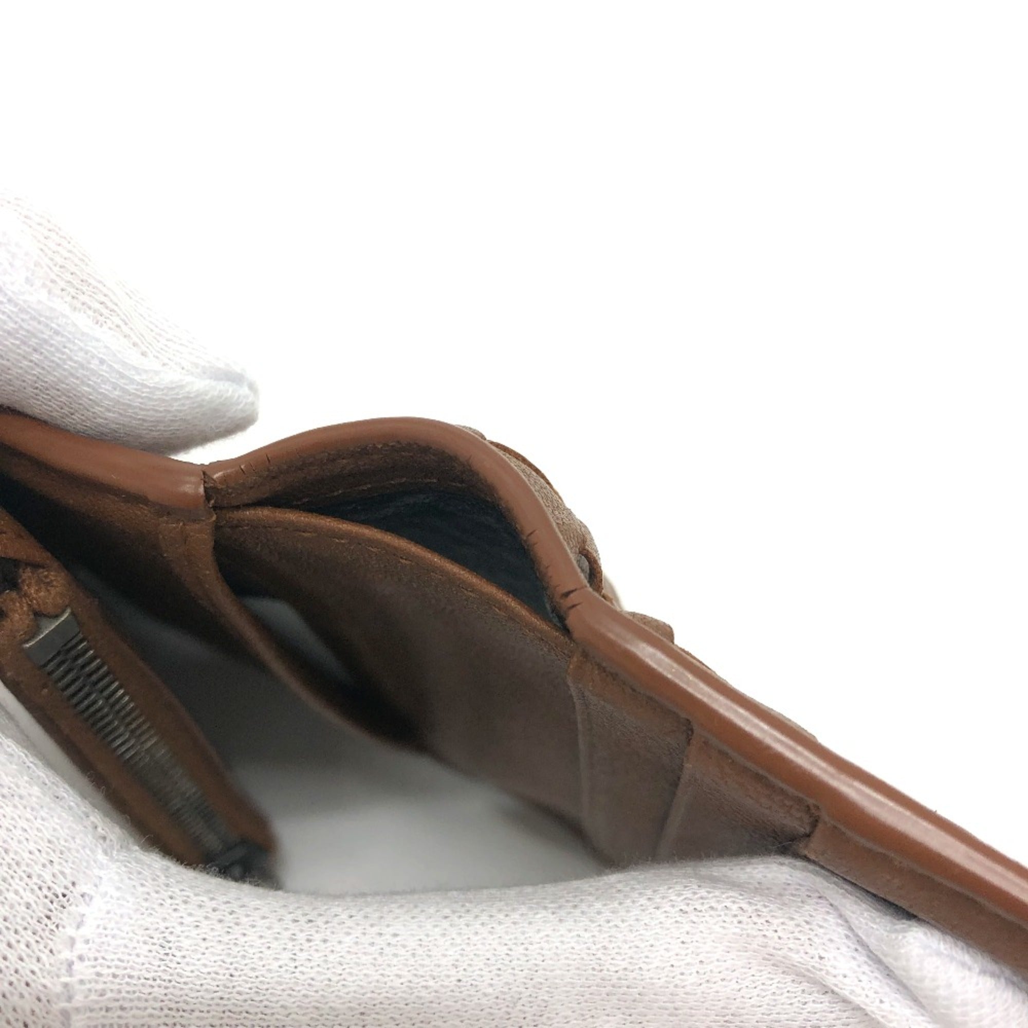 Bottega Veneta Brown Leather Wallet (Tri-Fold) (Pre-Owned)