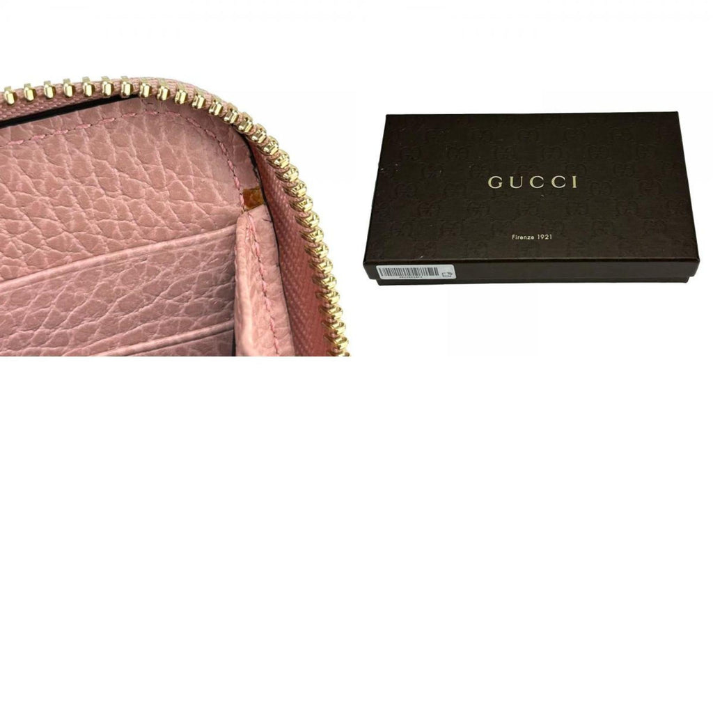Gucci Pink Leather Long Wallet (Bi-Fold) (Pre-Owned)