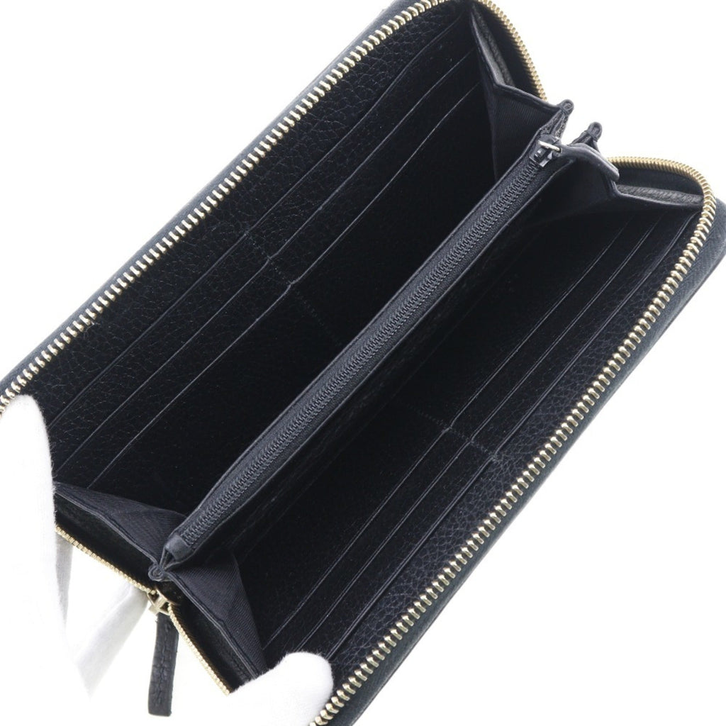 Gucci Black Leather Long Wallet (Bi-Fold) (Pre-Owned)