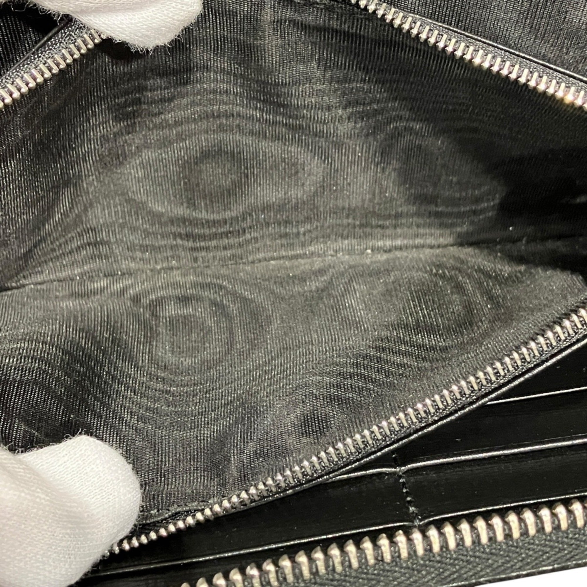 Gucci Black Gg Supreme Long Wallet (Bi-Fold) (Pre-Owned)