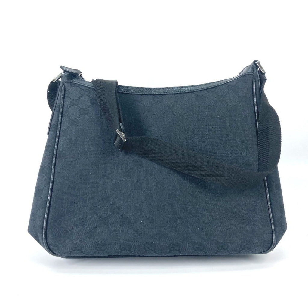 Gucci Black Gg Canvas Shoulder Bag (Pre-Owned)