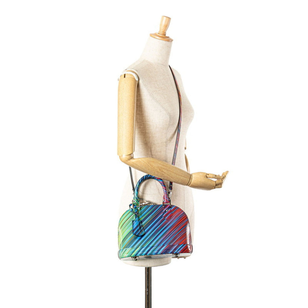 Louis Vuitton Blue Multi-Color Leather Handbag Shoulder Bag (Pre-Owned)
