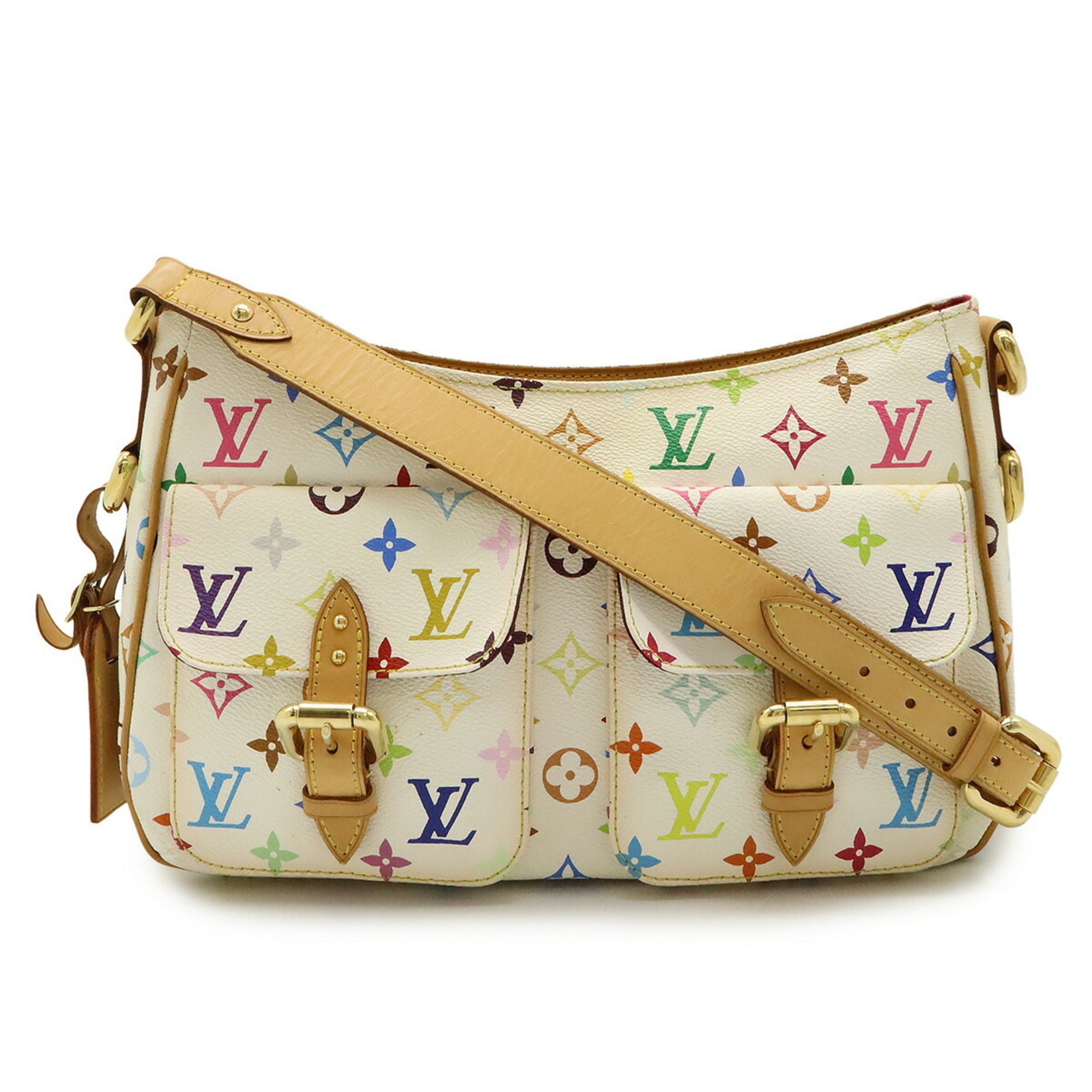 Louis Vuitton Blanc Multi-Color White Monogram Multicolore Shoulder Bag (Pre-Owned)