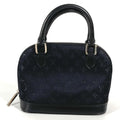 Louis Vuitton Black Noir Satin Leather Handbag (Pre-Owned)