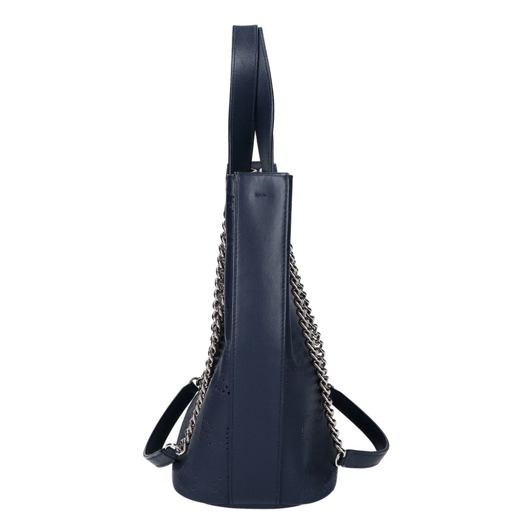 Chanel Navy Leather Handbag (Pre-Owned)