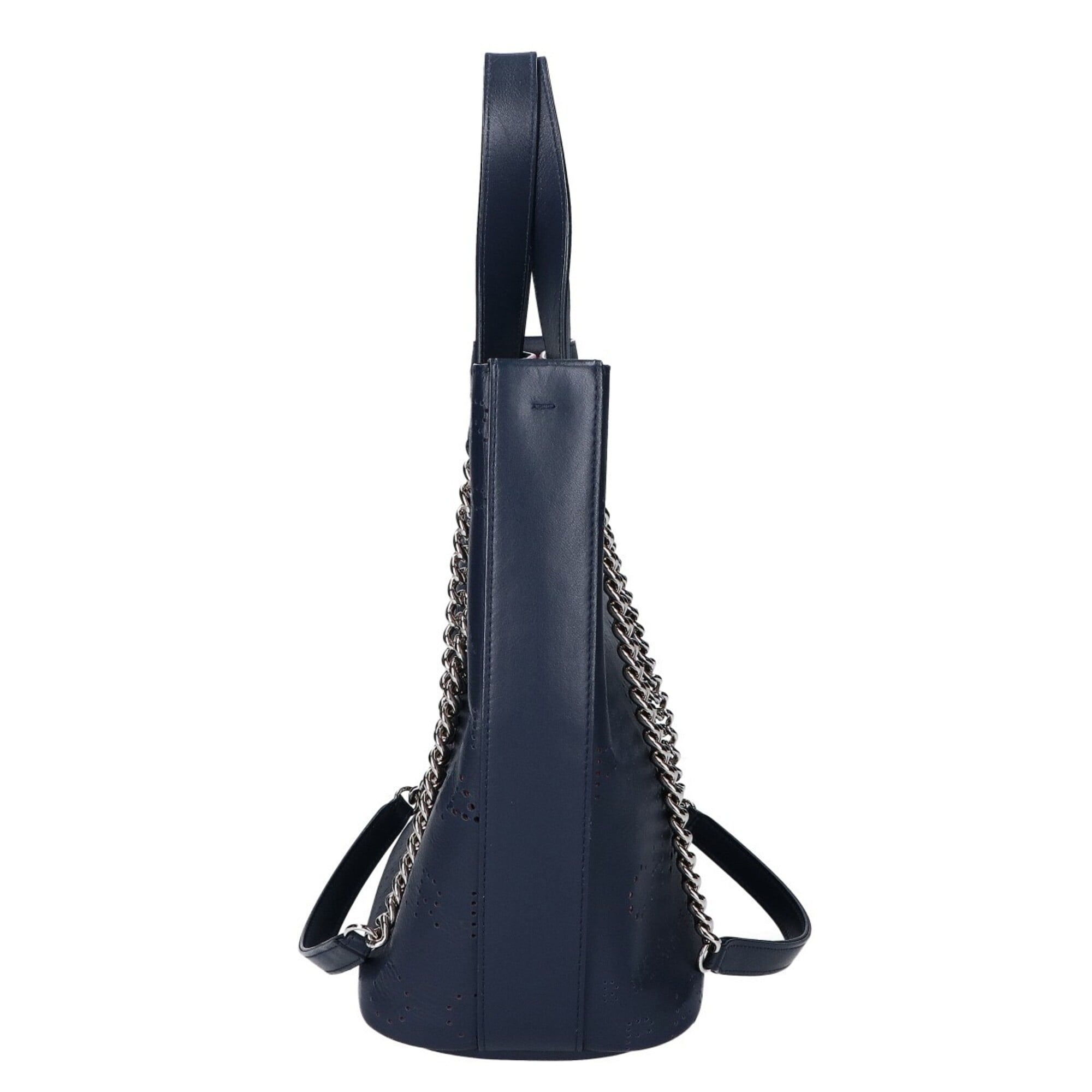 Chanel Navy Leather Handbag (Pre-Owned)