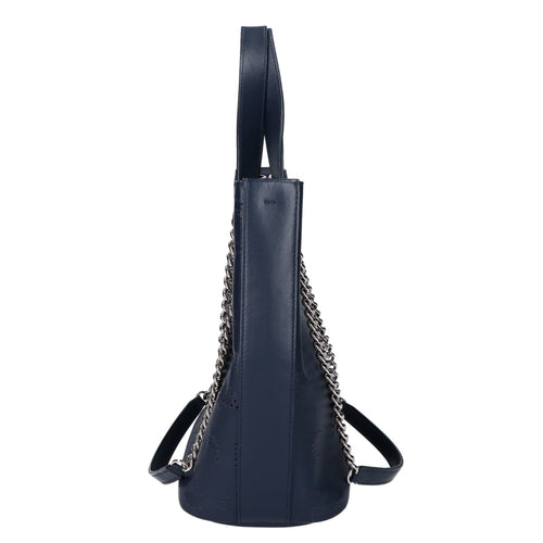 Chanel Navy Leather Handbag (Pre-Owned)