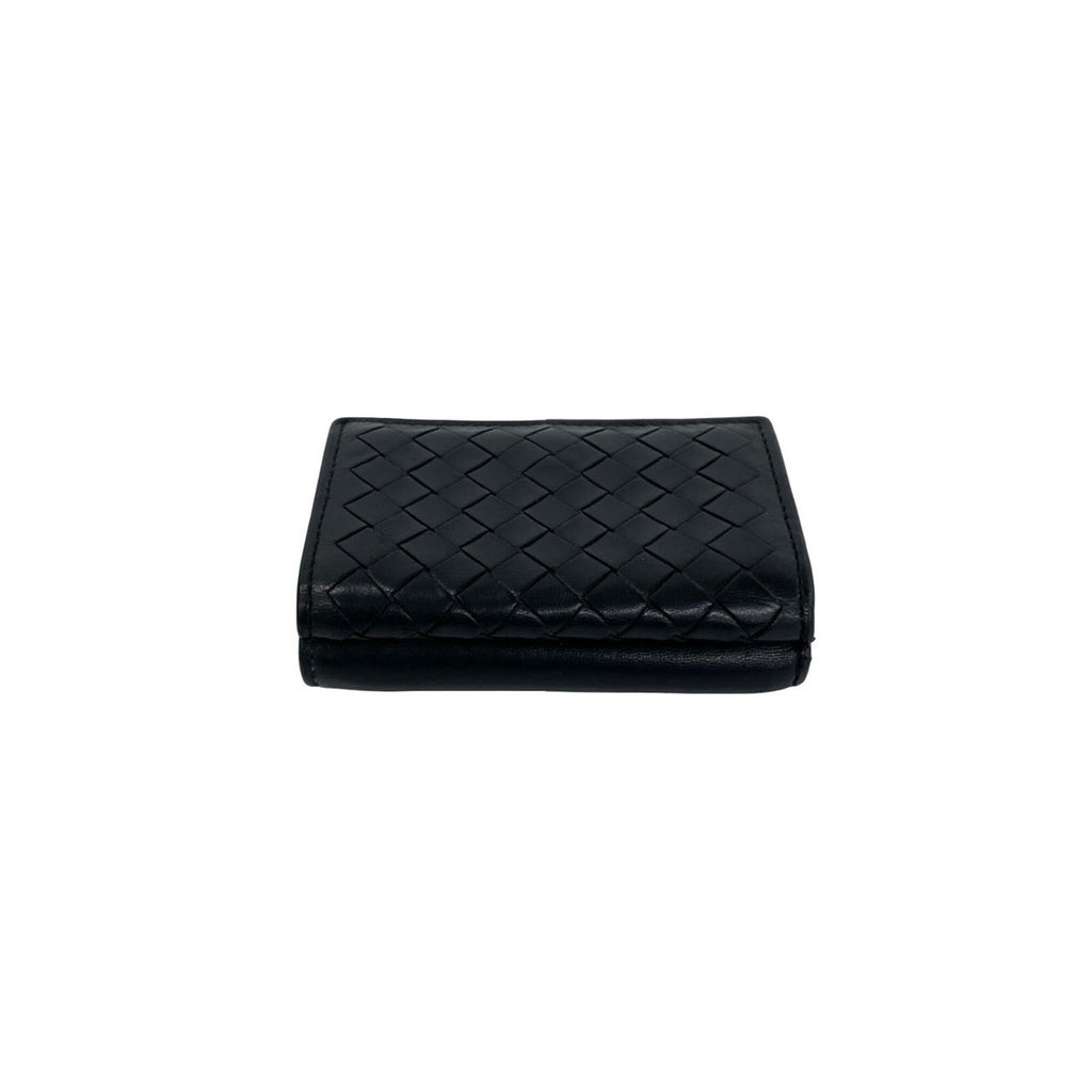 Bottega Veneta Black Leather Wallet (Tri-Fold) (Pre-Owned)