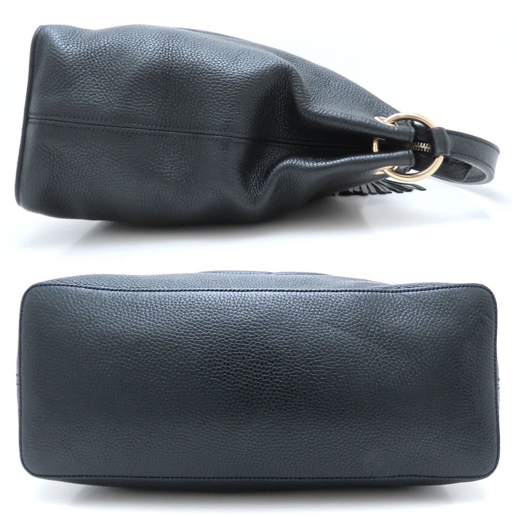 Gucci Soho Black Leather Shoulder Bag (Pre-Owned)