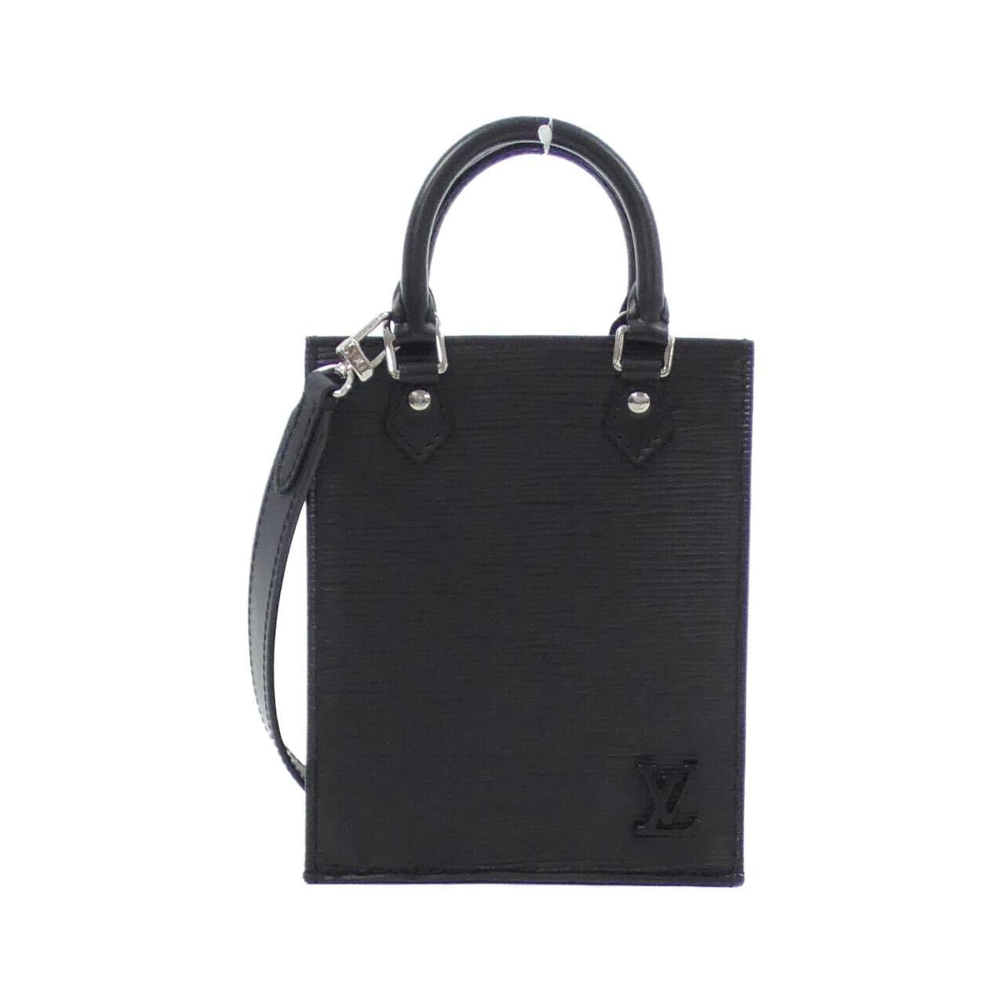 Louis Vuitton Black Leather Handbag (Pre-Owned)