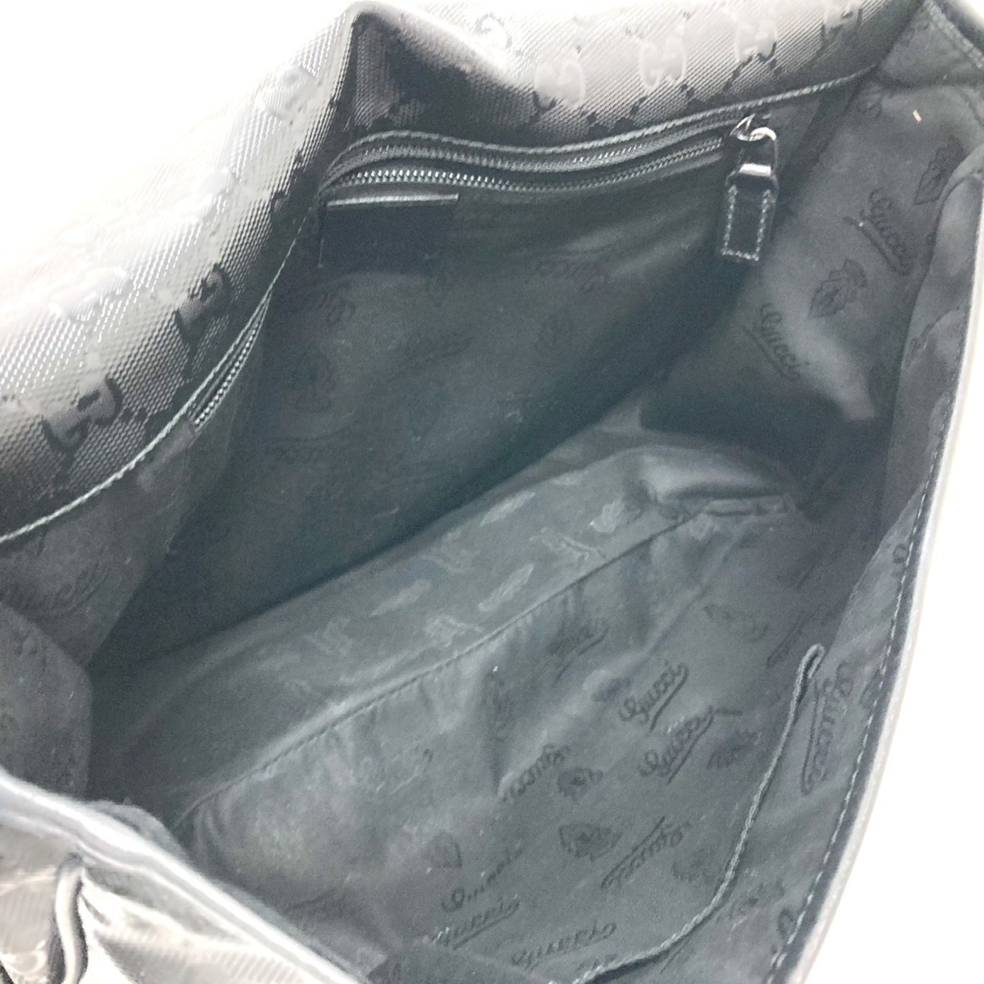 Gucci Black Gg Imprimé Messenger Bag Shoulder Bag (Pre-Owned)