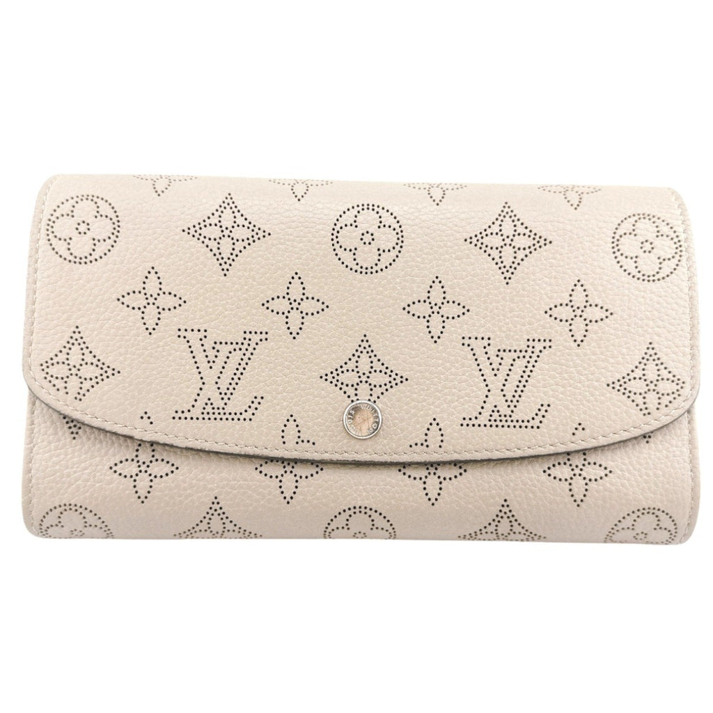Louis Vuitton Beige Galle Monogram Mahina Leather Long Wallet (Tri-Fold) (Pre-Owned)