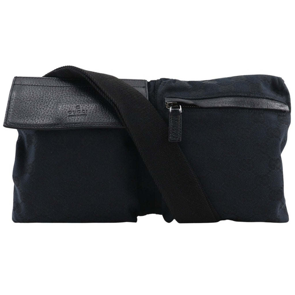Gucci Gg Canvas Black Gg Canvas Sling Bag (Pre-Owned)