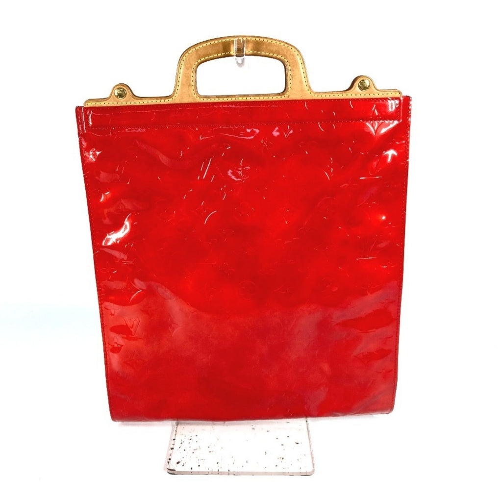 Louis Vuitton Red Color Monogram Vernis Handbag Tote Bag (Pre-Owned)