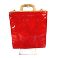 Louis Vuitton Red Color Monogram Vernis Handbag Tote Bag (Pre-Owned)